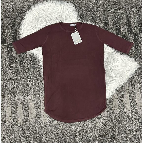 Deep Burgundy Zanmeita Vogue Bead‎ Yarn Oversized Tunic Size Medium - Picture 1 of 4